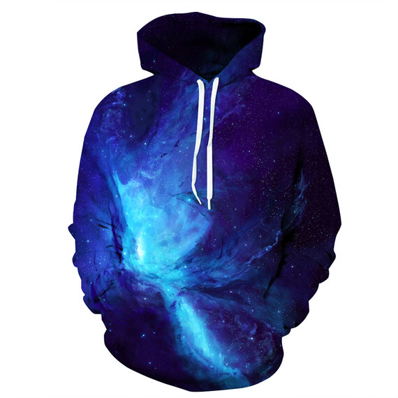 3d digital Starry Sky Print Hoodie for women and men