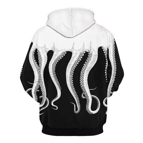 Cool Octopus Print Hoodie For Women And Men