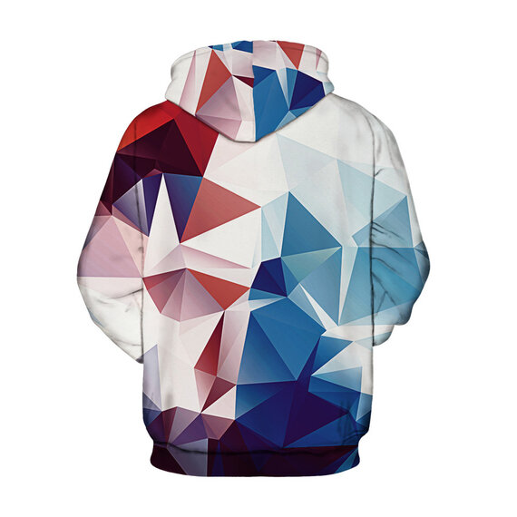 Cool Blue White Red Prismatic hooded Pullover hoodie