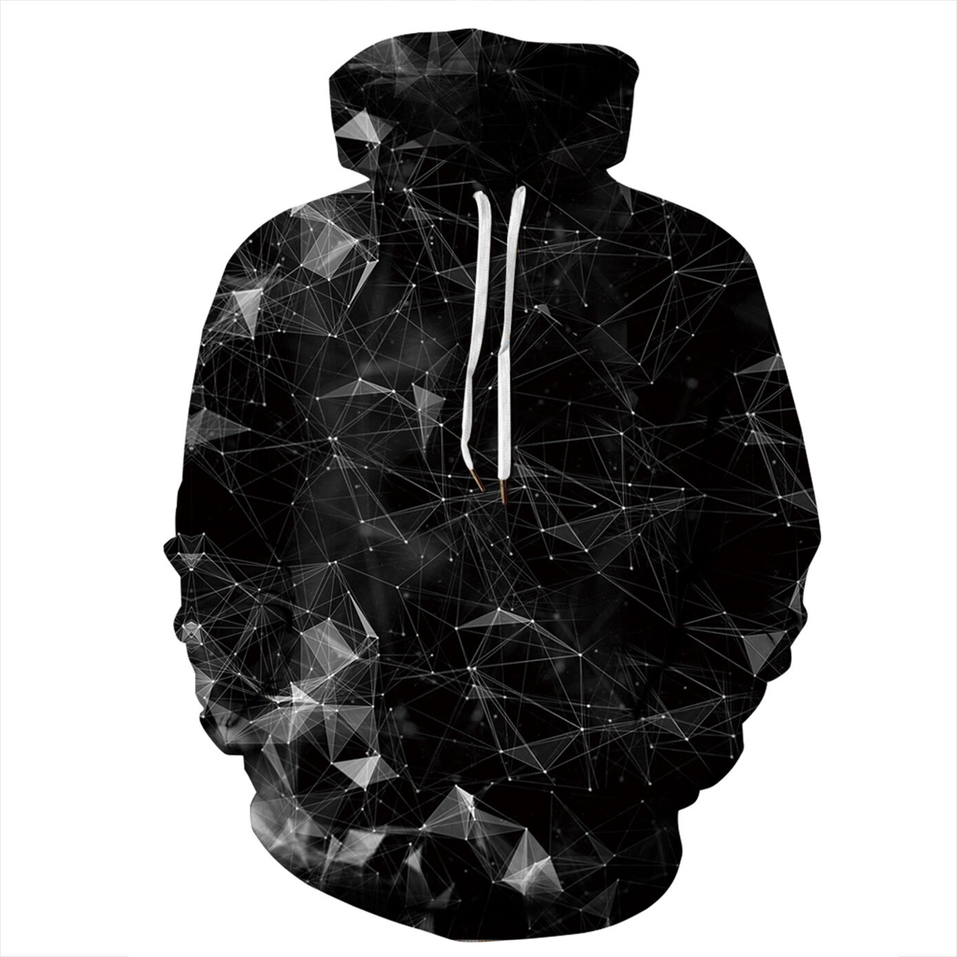 Pullover Diamond Print Hoodie - PKAWAY