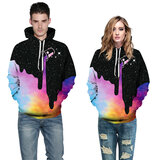 Fashion Starry Night Print Hooded Hoodie For Unisex