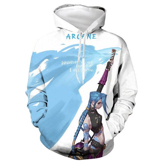 League of Legends Jinx Arcane Hoodie for UNISEX