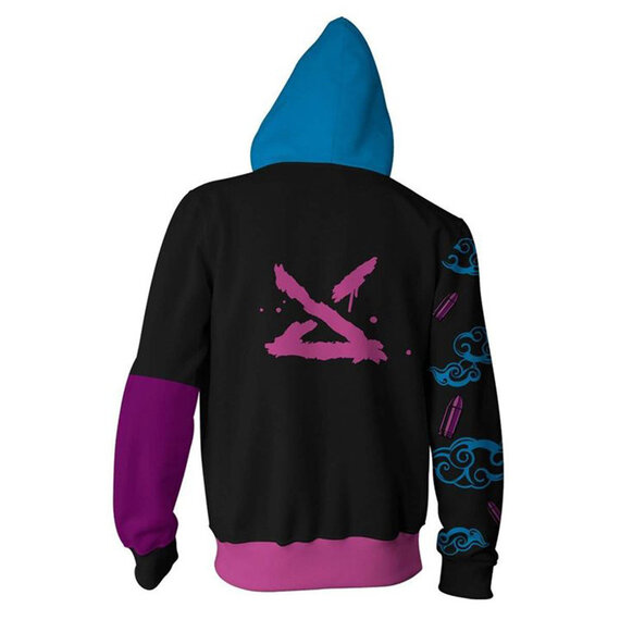 arcane jinx league of legends hoodie for women
