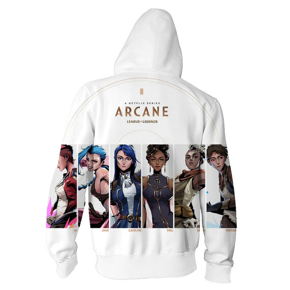 Arcane Jinx Hoodie Sweatshirt, Jinx Logo, League of Legends Hoodie Sweatshirt, Netflix