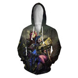 long sleeve League Of Legends Jinx Cosplay Hoodie Arcane Pullover Hoodie