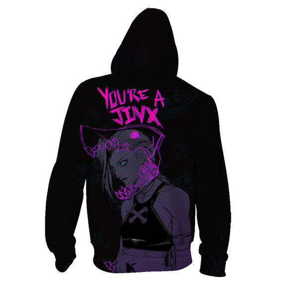 long sleeve cool Jinx Hoodie Arcane League Of Legends