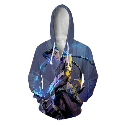 popular game League of Legends Arcane Jinx Hoodie