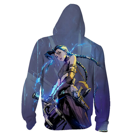 popular game League of Legends Arcane Jinx Sweatshirts