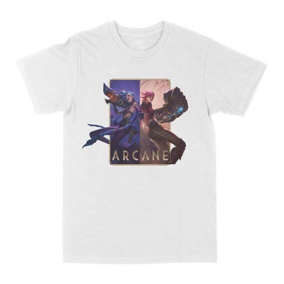 Short Sleeve LOL Arcane JINX Shirt White