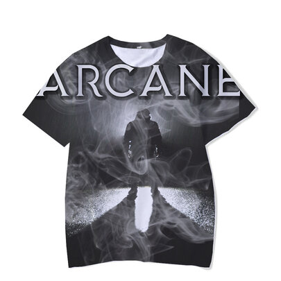 short sleeve Cool Grey Arcane Shirt League Of Legends