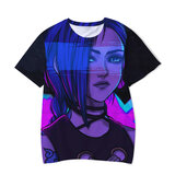 short sleeve LOL Arcane Jinx Gentle Lady Print T-Shirt