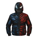 Zip-up pullover Venom Print Hoodie For Children