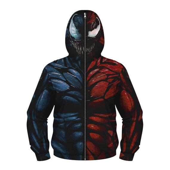 Zip-up pullover Venom Print Hoodie For Children