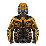 Zip-up Transformers Bumblebee Print Hoodie For boys