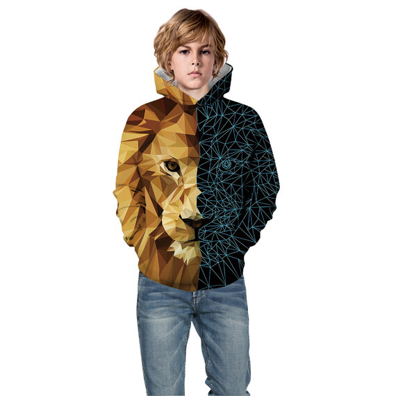 Cool pullover Tiger Graphic Hoodie For Boys