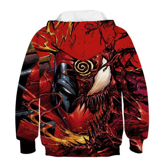 Cool Marvel Venom Print pullover Hoodie For boys Red
