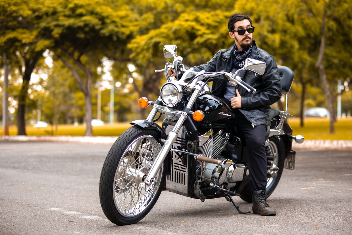 Motorcycle  Riders In Leather Jacket