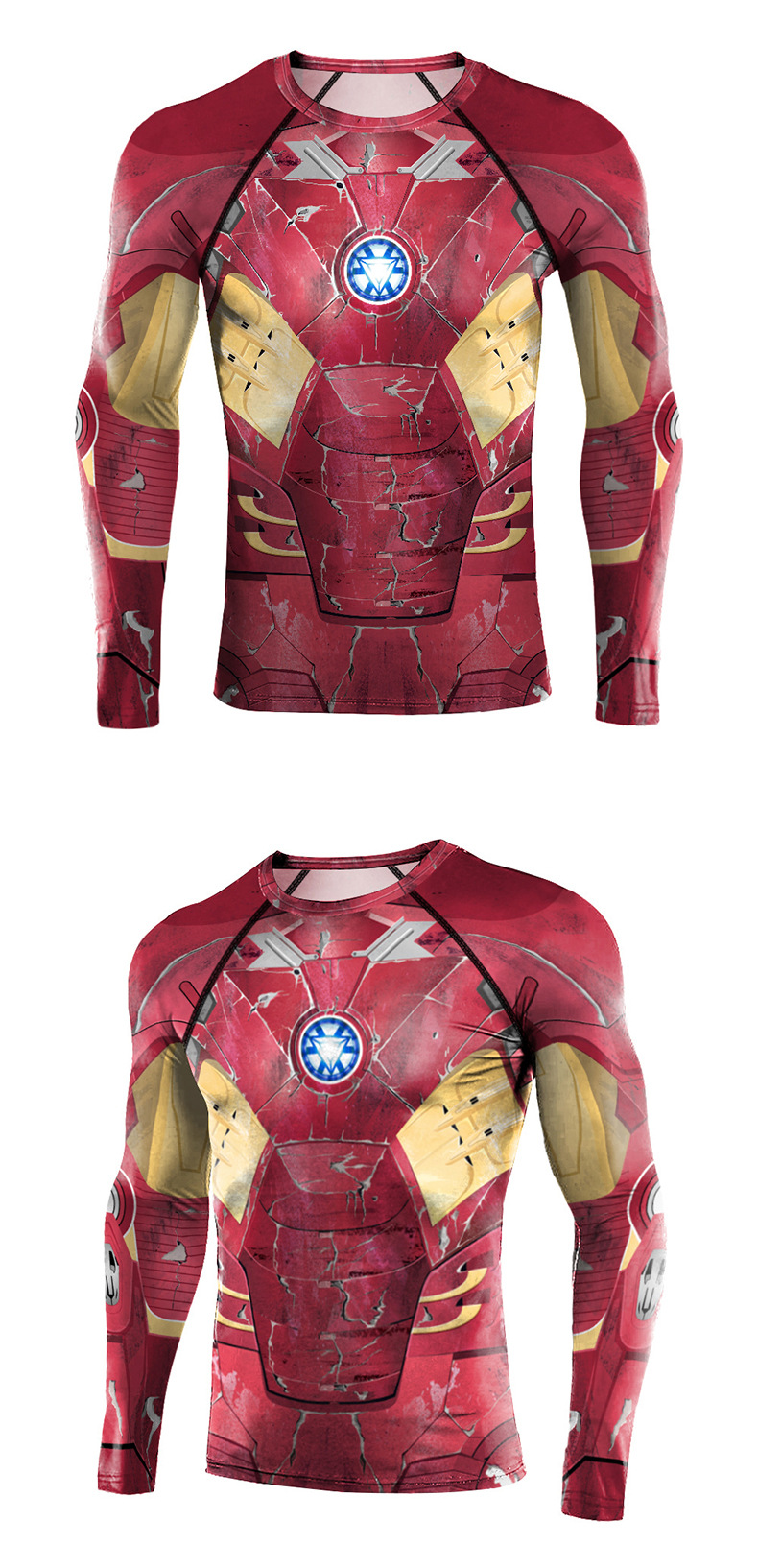 Marvel Avenger iron man Arc Reactor Long Sleeve Tee shirt