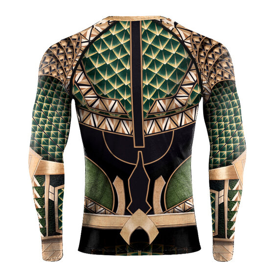 cool long sleeve aquaman muscle shirt