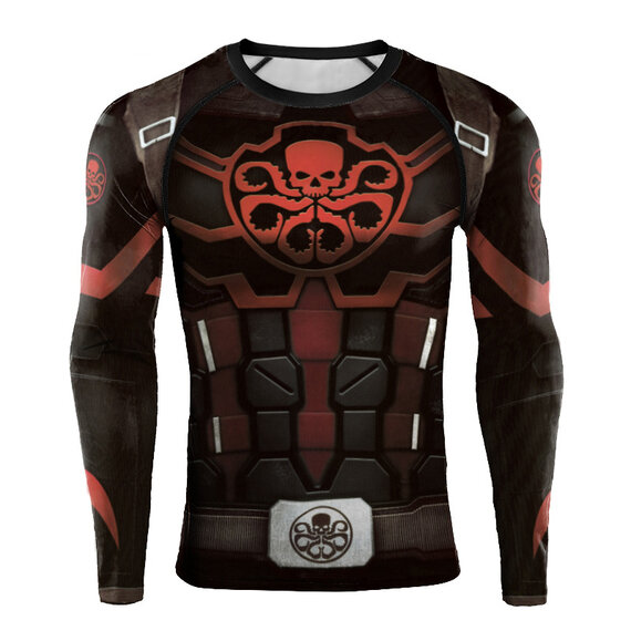 Buy Captain America Red Skull T-Shirt crewneck long sleeve