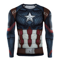 Marvel Avengers Endgame Captain America Compression Shirt