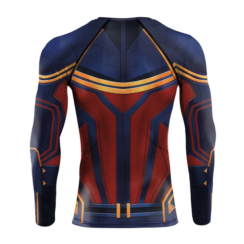 Long Sleeve Captain Marvel Running Shirt - PKAWAY
