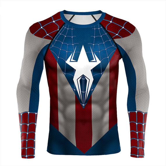 Long Sleeve Marvel Captain Spider Cosplay Costume Shirt