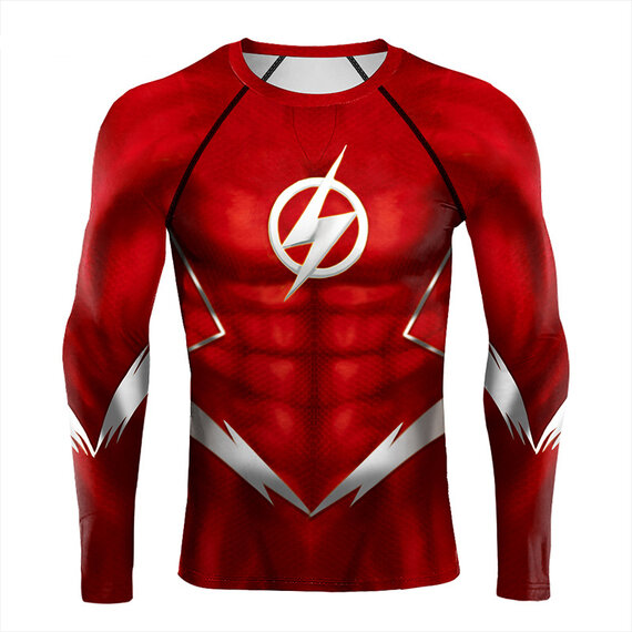 high-quality unique Red Flash T-Shirt long sleeve
