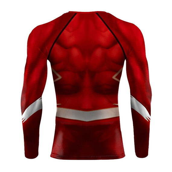The Flash Symbol Compression Workout Shirt Long Sleeve