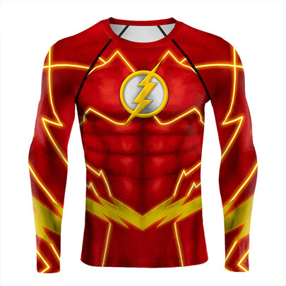 Long Sleeve The Flash Costume T Shirt for workout