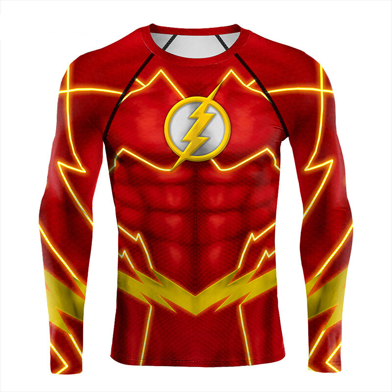 DC Comics The Flash Costume T-SHIRT Long Sleeve - PKAWAY