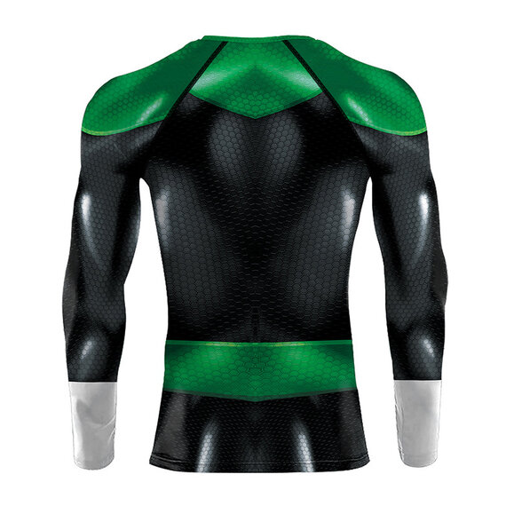 Long Sleeve Crewneck GREEN LANTERN superhero compression shirt
