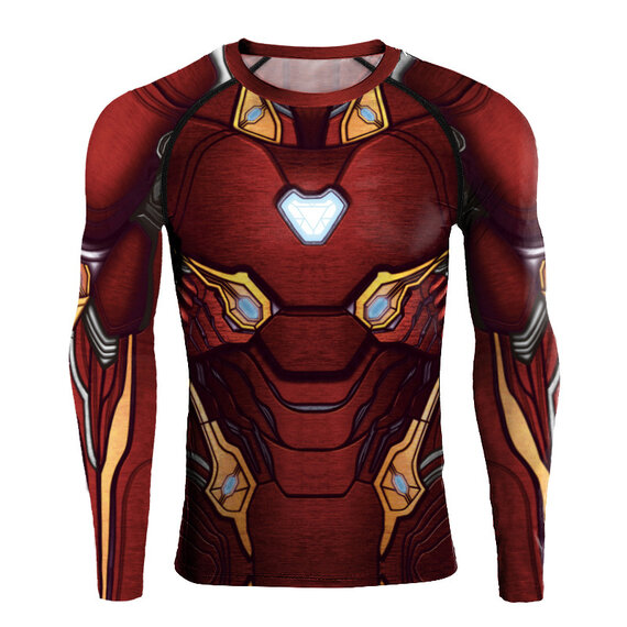 iron man graphic t shirt long sleeve marvel superhero tony stark t shirt