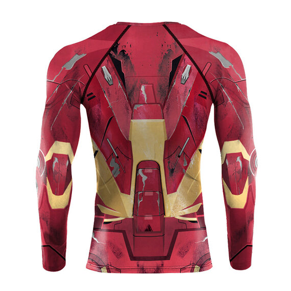 marvel endgame red Iron Man Arc Reactor T Shirt for workout