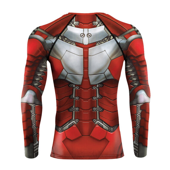 Iron Man 2 Mark V graphic Shirt long sleeve superhero workout tee