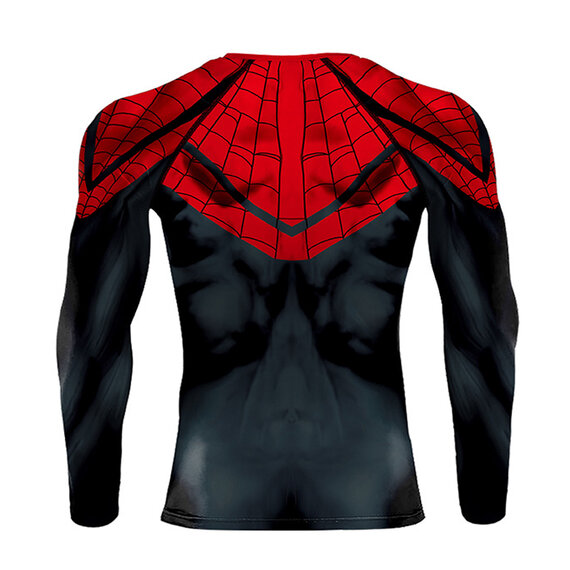 long sleeve spider-man venom print t-shirt