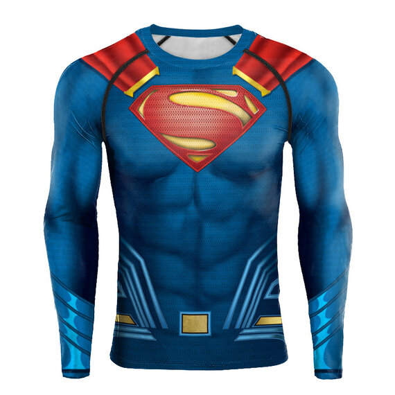blue red classic superman costume shirt