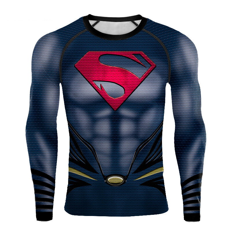 Man Of Steel Superman Compression Shirt Long Sleeve