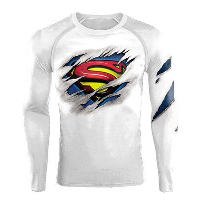 dri fit o-neck superman trainning tee shirt for dc comic fans