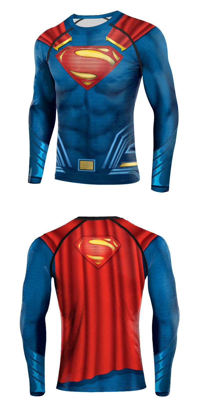 long sleeve classic superman graphic tee shirt