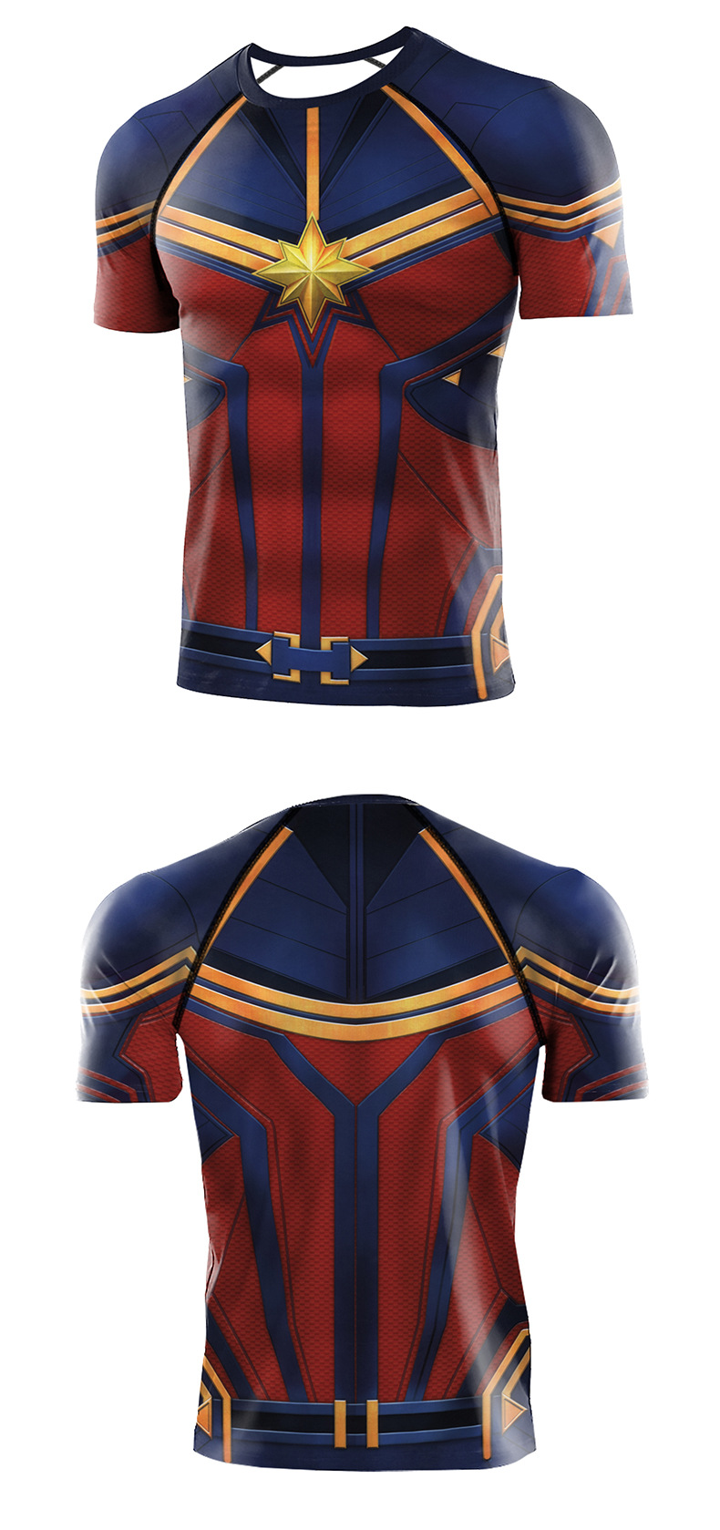 DC Comic Captain Marvel Gym Tee Crewneck 3D Graphic Shirt