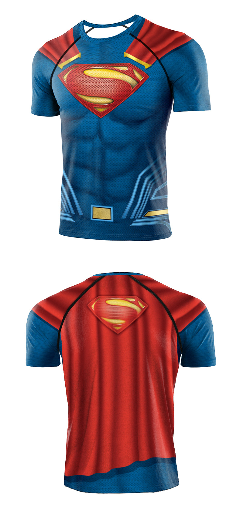 Dry Fit Classic Superman Cosplay Costume Shirt