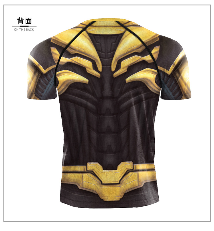 Marvel Avenger Thanos Compression Workout Shirt Short Sleeve - Front