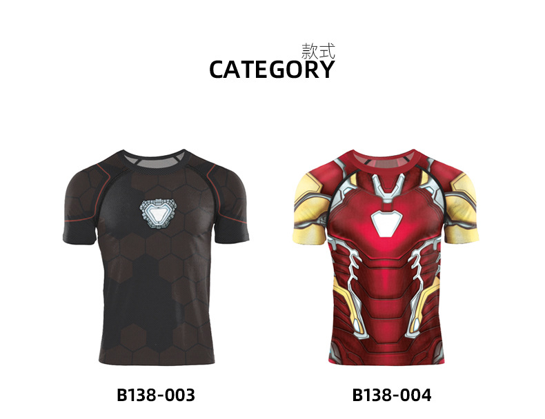 Marvel Iron Man Series 3D Graphic Shirts For Mens Short Sleeve