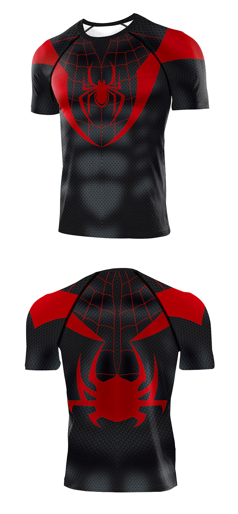 Miles Morales Spider-Man Compression Running Tee Shirt