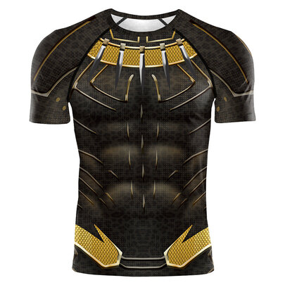dri fit superhero black panther gym shirt