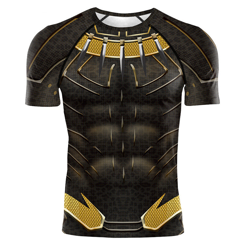 Black Panther Marvel Superhero Compression Top