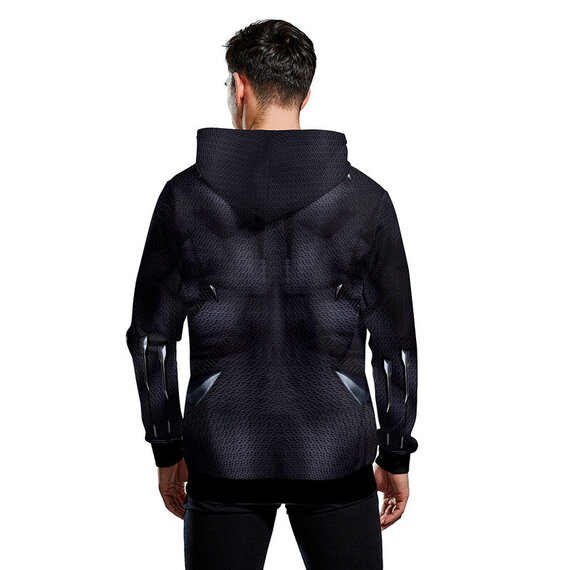 pullover black panther costume hoodie