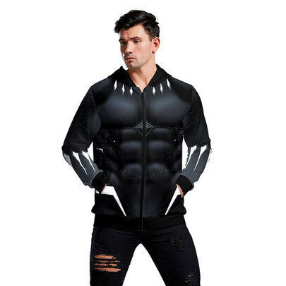 Marvel Avengers Black Panther unisex Zip-Up Costume Hoodie