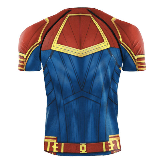 slim fit captain marvel compression shirt
